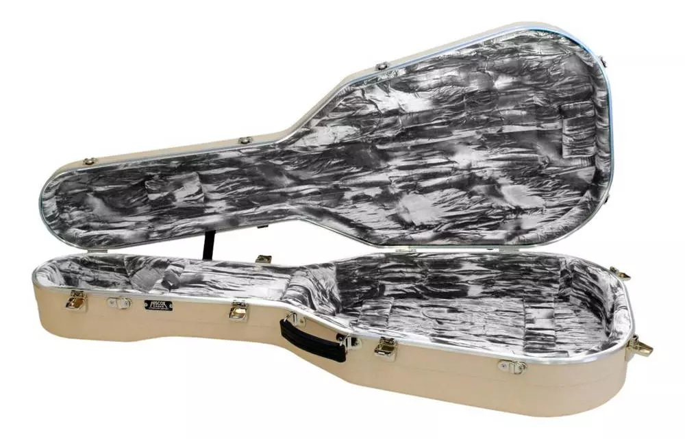Artist Dreadnought Guitar Case - Ivory Shell/Silver Interior