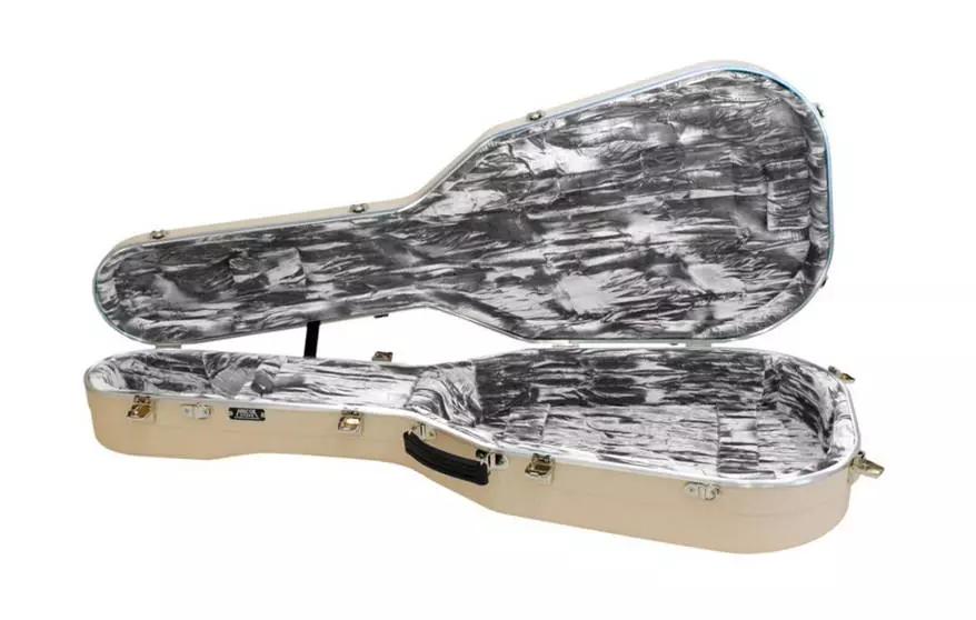 Artist Large Classical Guitar Case - Ivory Shell/Silver Interior