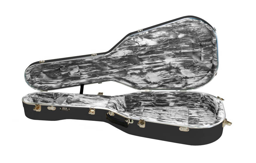 Artist Medium Classical Guitar Case - Black Shell/Silver Interior