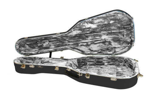 Artist OOO/OM Guitar Case - Black Shell/Silver Interior
