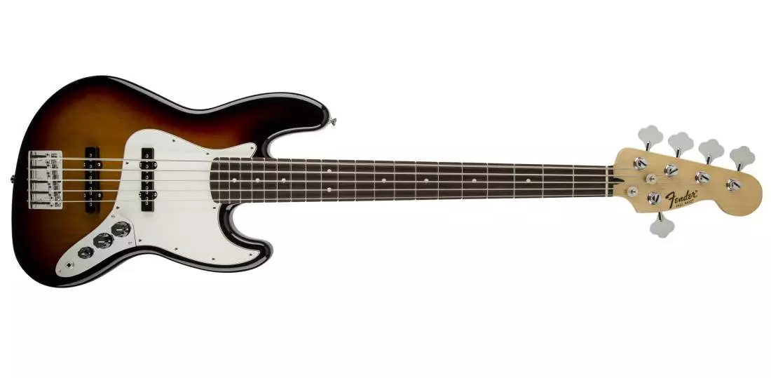 Standard Jazz Bass V (Five String), Pau Ferro Fingerboard, No Bag - Brown Sunburst
