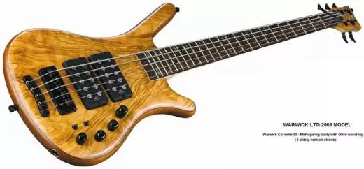 Warwick Corvette Le 2009 Mahog/Olive Top