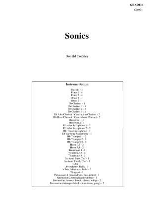 Eighth Note Publications - Sonics - Coakley - Concert Band - Gr. 6