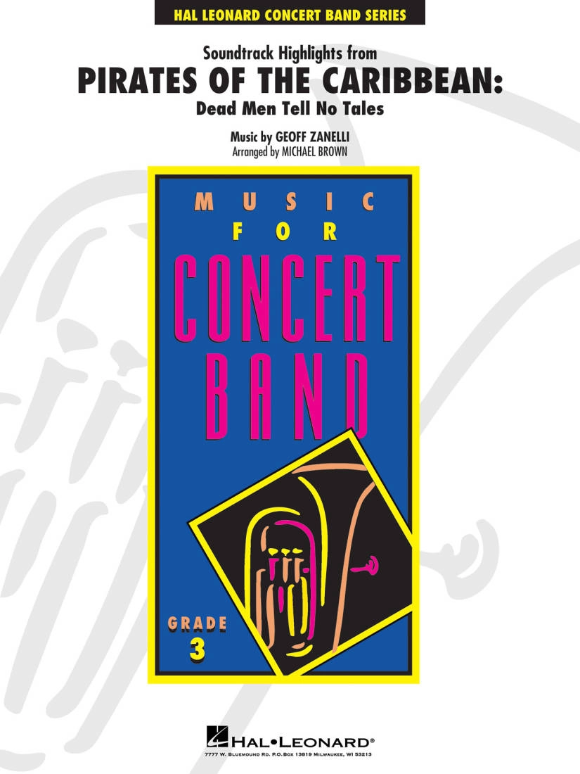Pirates of the Caribbean: Dead Men Tell No Tales (Soundtrack Highlights) - Zanelli/Brown - Concert Band - Gr. 3