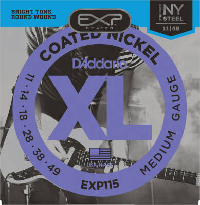 DAddario - EXP115 - Nickel Wounded Coated Blues/Jazz Rock 11-49