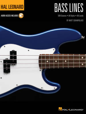 Bass Lines: 500 Grooves, All Styles, All Levels - Scharfglass - Book/Audio Online