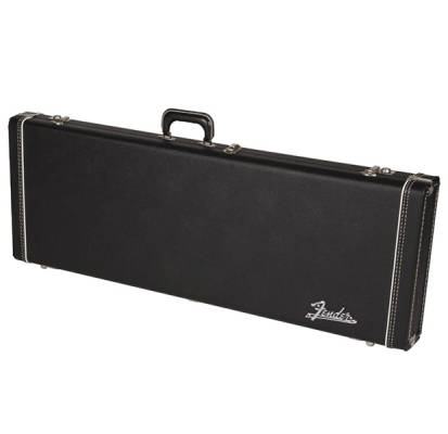 Fender - Deluxe Hardshell Case for Jaguar/Jazzmaster - Black w/ Orange Interior
