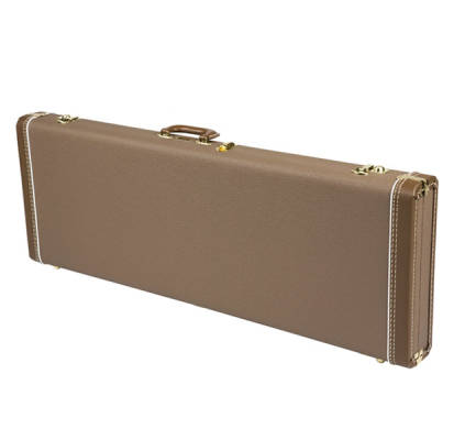 Fender - Deluxe Hardshell Case for Jaguar/Jazzmaster - Brown w/ Gold Interior
