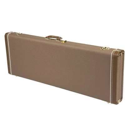 Deluxe Hardshell Case for Jaguar/Jazzmaster - Brown w/ Gold Interior