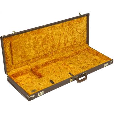 Deluxe Hardshell Case for Jaguar/Jazzmaster - Brown w/ Gold Interior