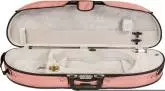 Bobelock - Puffy Half-Moon Violin Case - Pink\/Gray