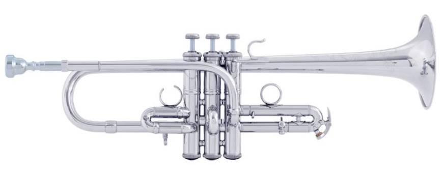 ADE190S Stradivarius Artisan Series D/Eb Trumpet - Silverplate