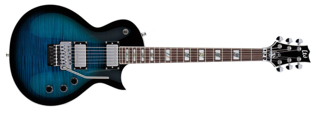 LTD AS-1 Alex Skolnick Signature Electric Guitar with Case - Black Aqua Sunburst