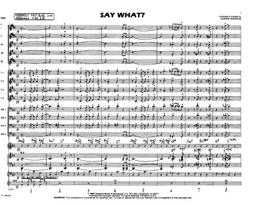 Say What? - Niehaus - Jazz Ensemble - Gr. 3