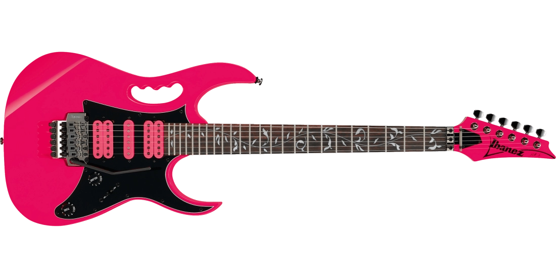 JEM Junior Steve Vai Signature Electric Guitar with Vine Inlay - Pink