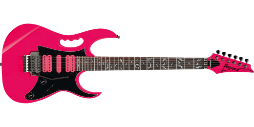 Ibanez - JEM Junior Steve Vai Signature Electric Guitar with Vine Inlay - Pink