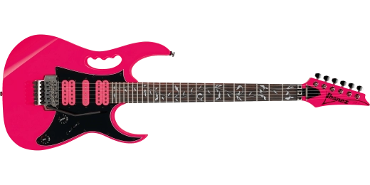 Ibanez - JEM Junior Steve Vai Signature Electric Guitar with Vine Inlay - Pink