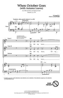 When October Goes (with Autumn Leaves) - Mercer /Manilow /Kosma /Langford - TTB