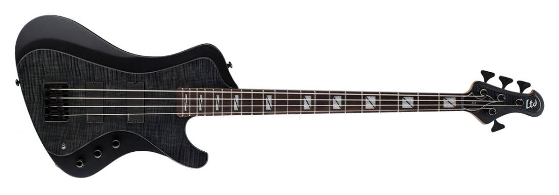 LTD JC-4FM John Campbell Signature Bass Guitar - See Thru Black