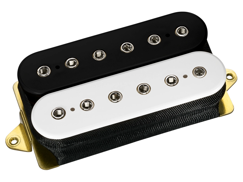 Super Distortion Humbucker - Black/White with Nickel Poles