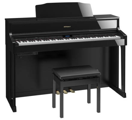 HP605 Digital Piano - Polished Ebony w/ Stand & Bench