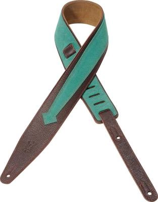 2-1/2 Inch Garment Leather Guitar Strap - Burgundy