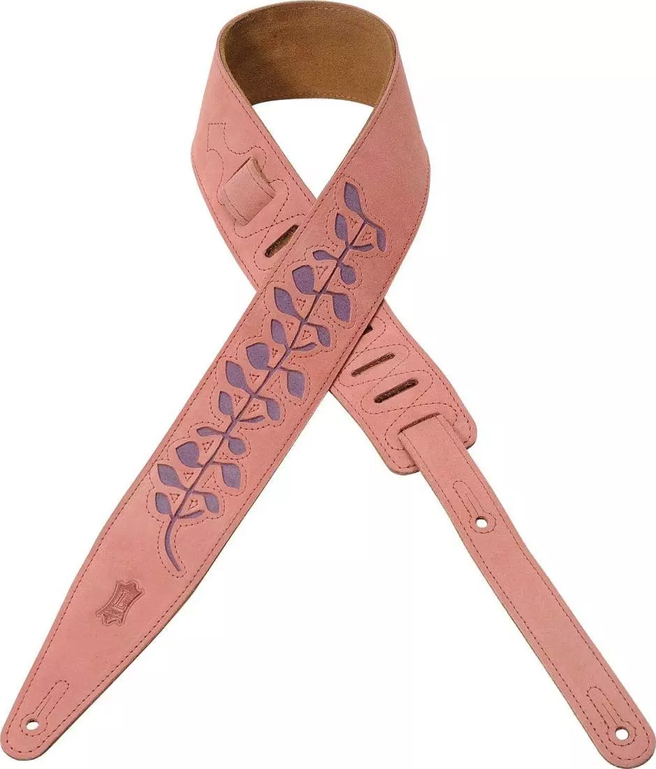 2-1/2 Inch Suede Guitar Strap - Pink