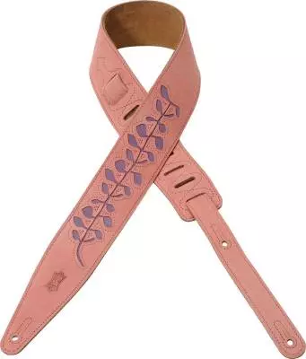 2-1/2 Inch Suede Guitar Strap - Pink