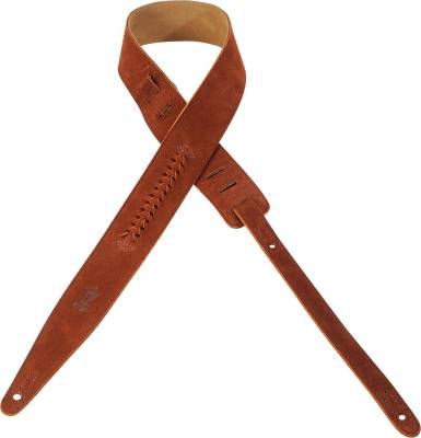 Levys - 2 Inch Suede Guitar Strap - Rust