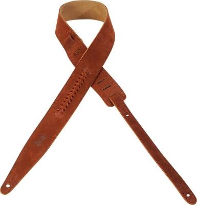 Levys - 2 Inch Suede Guitar Strap - Rust