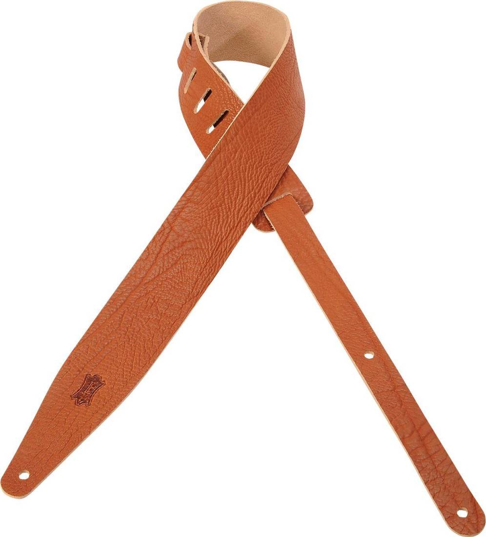 2-1/2 Inch Veg-Tan Leather Guitar Strap - Ginger