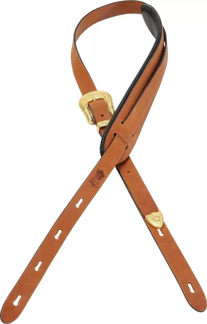 1 Inch Veg-Tan Leather Guitar Strap - Tan