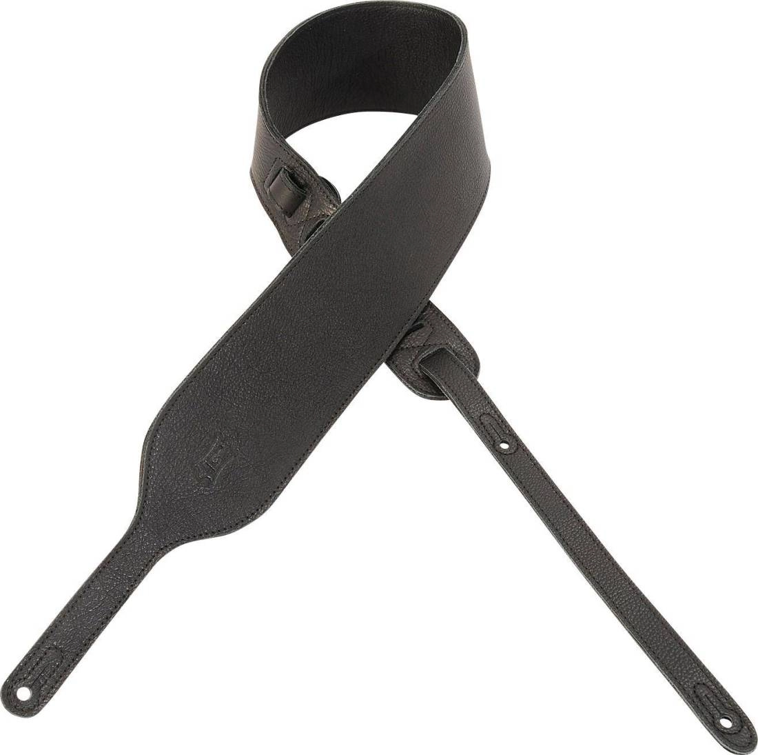 3-1/2 Inch Garment Leather Bass Strap - Black