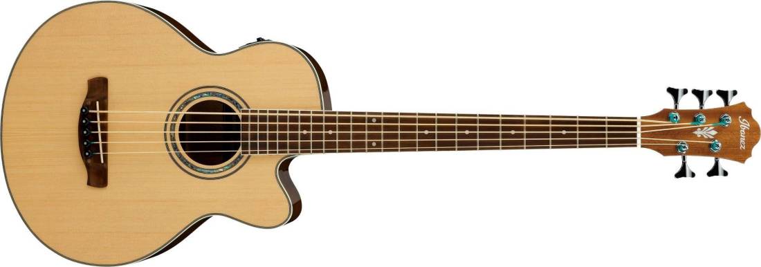 Acoustic/Electric Bass Guitar 5 String - Natural