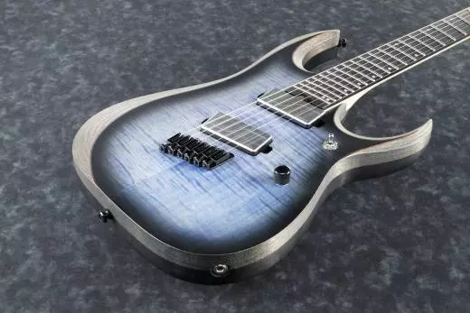 RGD Iron Label Multi Scale Electric Guitar - Cerulean Blue Burst Flat