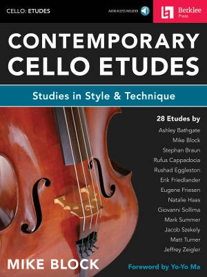 Berklee Press - Contemporary Cello Etudes: Studies in Style & Technique - Block - Cello - Book/Audio Online