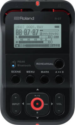 Roland - R-07 High Resolution Audio Recorder - Black