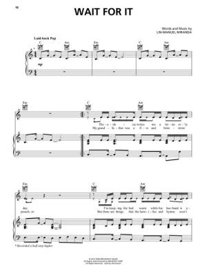The Hamilton Mixtape - Miranda - Piano/Vocal/Guitar - Book