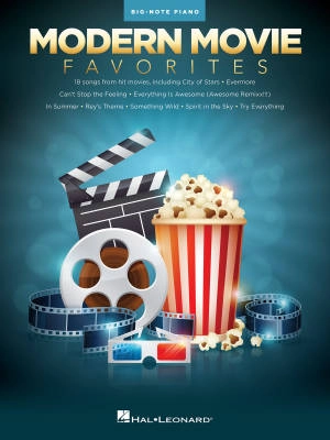 Hal Leonard - Modern Movie Favorites - Big-Note Piano - Book