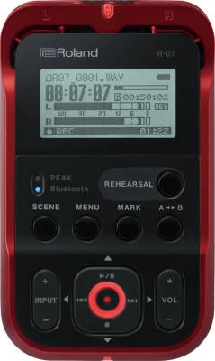 Roland - R-07 High Resolution Audio Recorder - Red