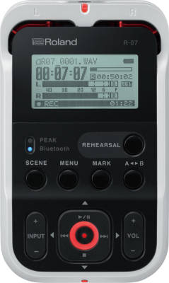 Roland - R-07 High Resolution Audio Recorder - White
