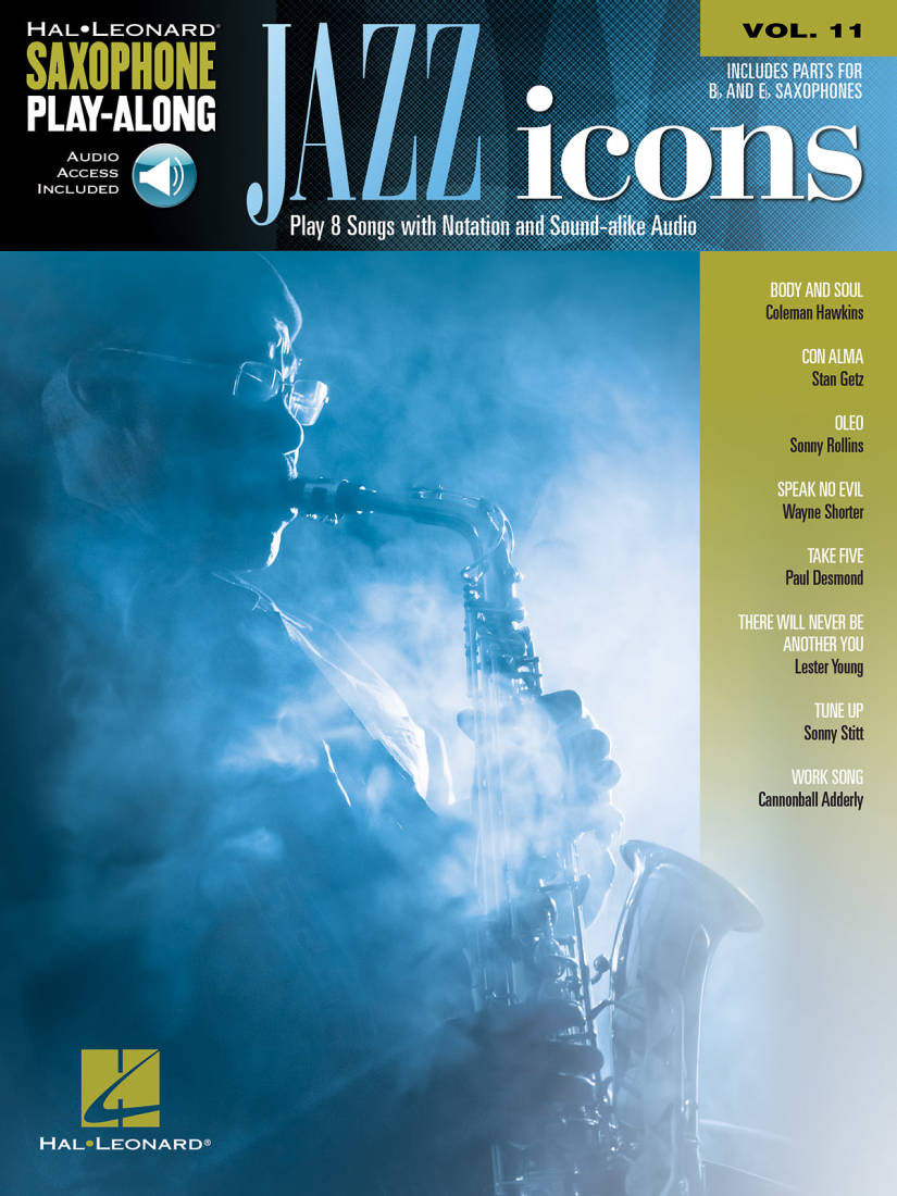Jazz Icons: Saxophone Play-Along Volume 11 -  Book/Audio Online