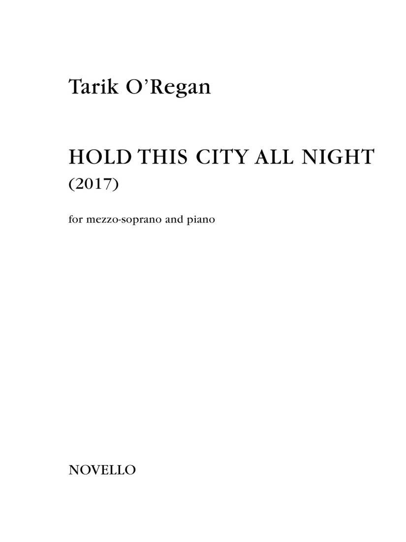 Hold This City All Night - O\'Regan - Mezzo-Soprano/Piano - Book