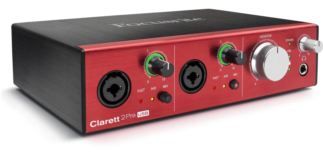 Clarett 2Pre USB 24/192 10-In/4-Out Audio Interface for PC/Mac