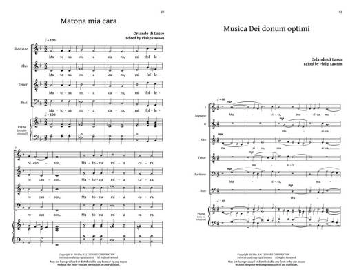 Five Italian Madrigals (Collection) - di Lasso/Lawson - SATB