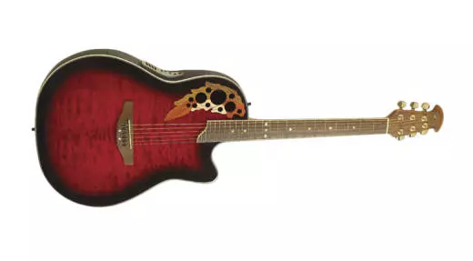Celebrity Deluxe Mid Depth Acoustic/Electric - Black Cherry Burst Quilt