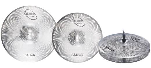 Sabian - Quiet Tone Practice Cymbals - 13 Hats, 14 Crash, 18 Crash-Ride