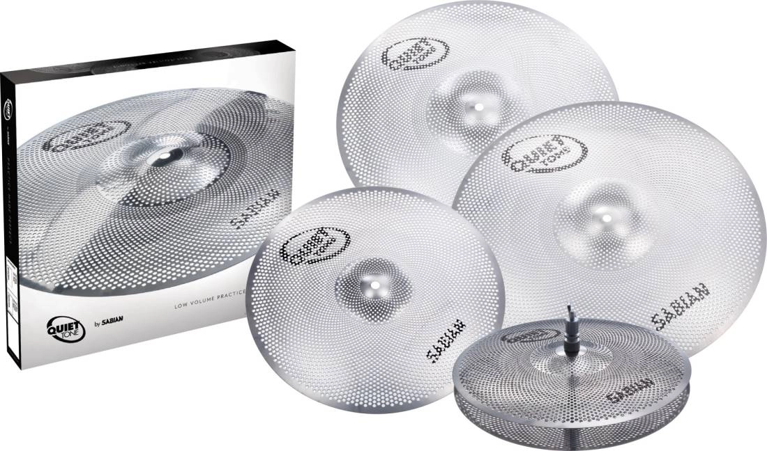 Quiet Tone Practice Cymbals - 14\'\' Hats, 16\'\' & 18\'\' Crash, 20\'\' Ride