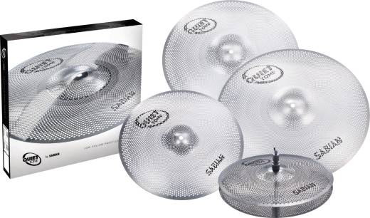 Sabian - Quiet Tone Practice Cymbals - 14 Hats, 16 & 18 Crash, 20 Ride