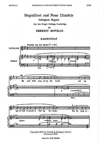 Magnificat and Nunc Dimittis (Collegium Regale) - Howells - SATB